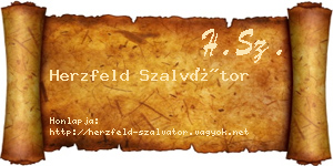 Herzfeld Szalvátor névjegykártya